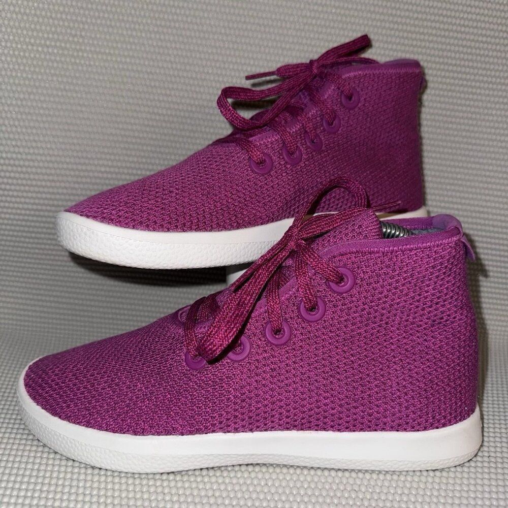 Allbirds TT Tree Toppers Fuchsia Pink Knit HighTop Comfort Sneakers Women Size 7